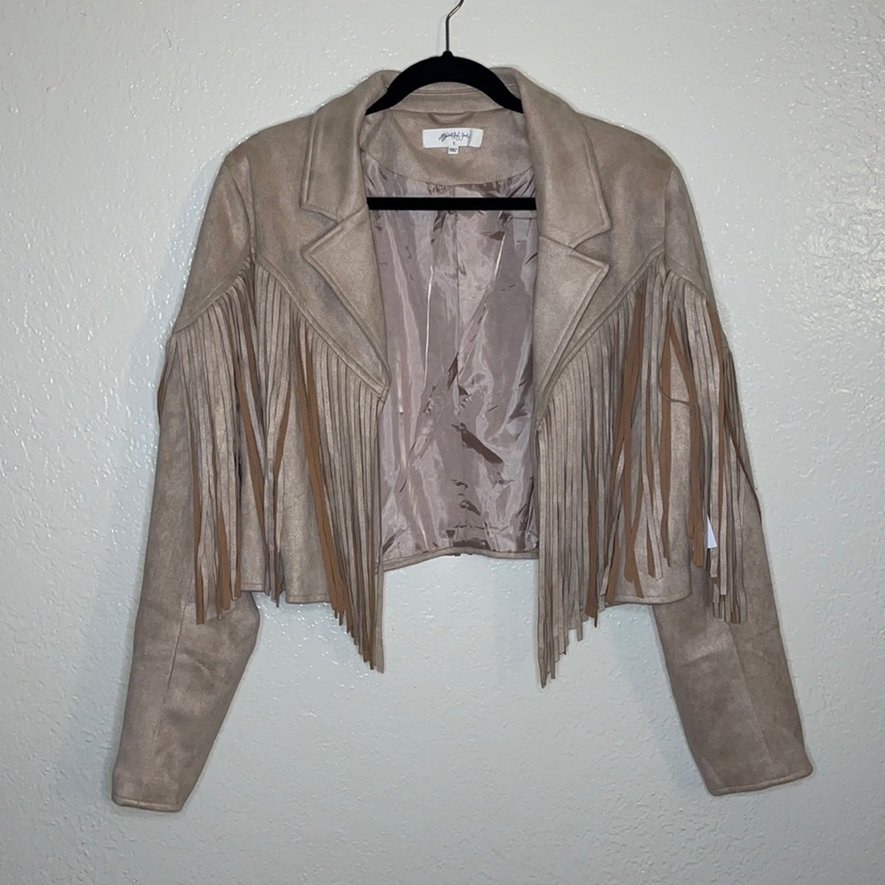 Faux Suede Fringe Jacket 🤠